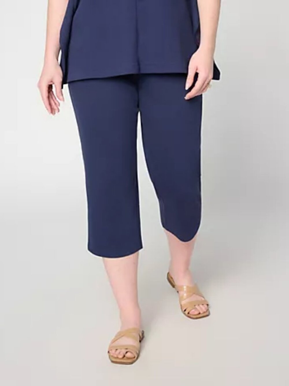 Belle by Kim Gravel Regular Packabelle Solid Capri, Twilight Sz XL a724224